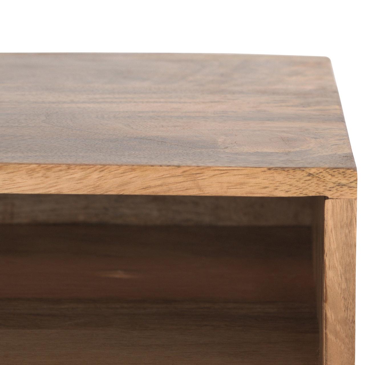 Solid Wood Nordic Style Writing Desk With 2 Open Slots
