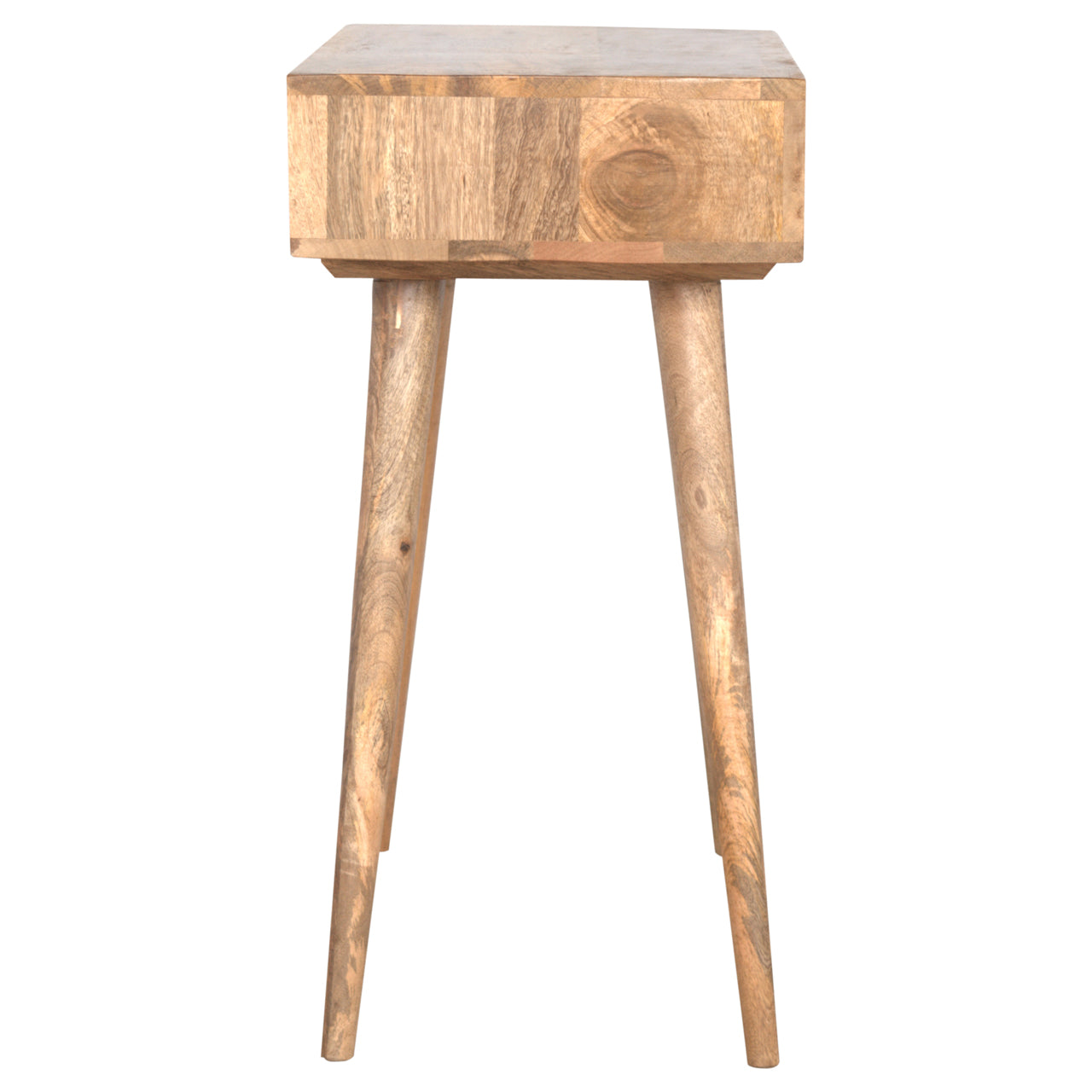 Solid Wood Nordic Style Writing Desk With 2 Open Slots