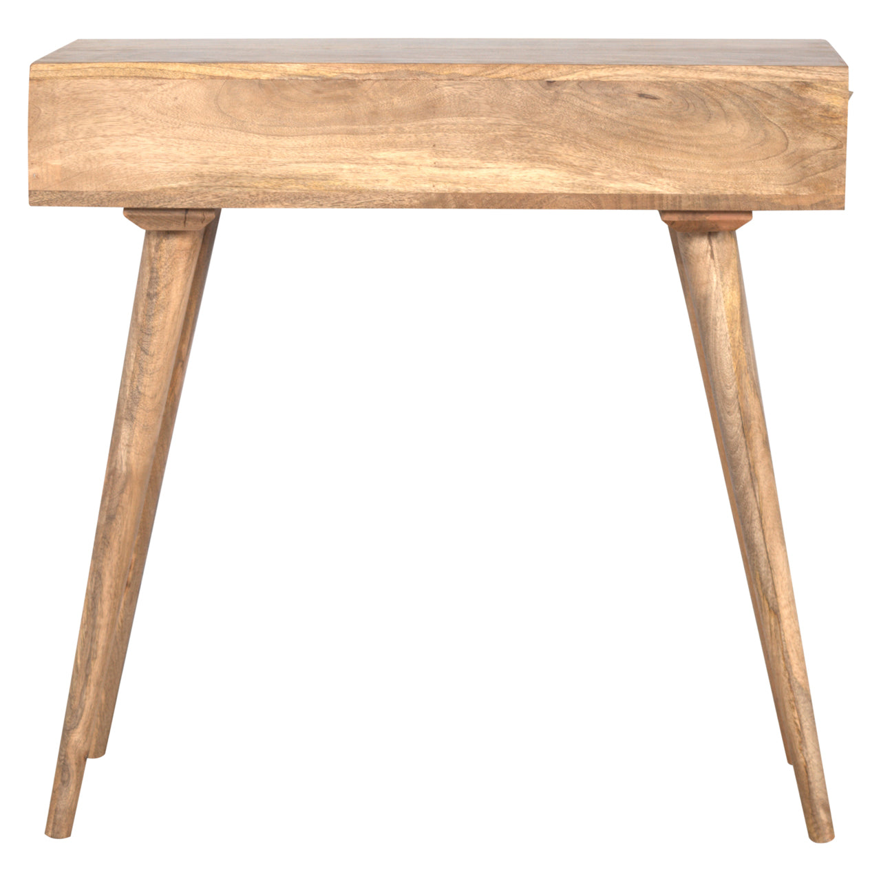 Solid Wood Nordic Style Writing Desk With 2 Open Slots
