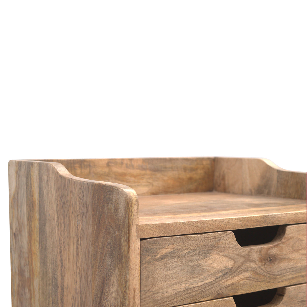 Solid Wood Bedside Table with 3 Drawers