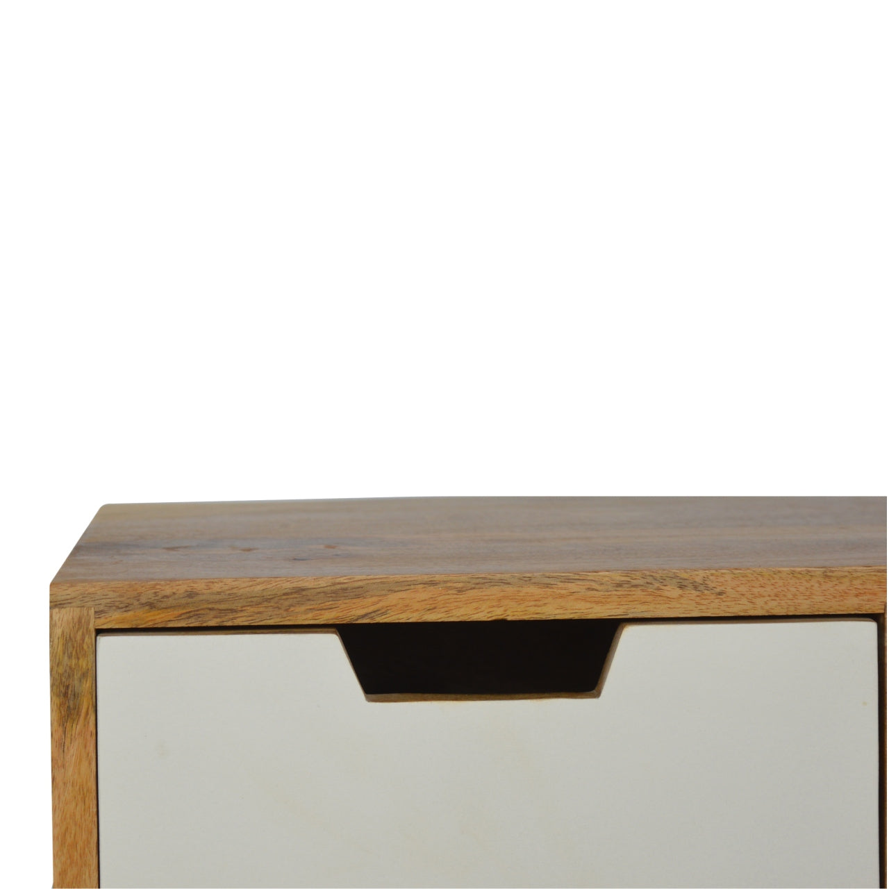 Solid Wood 4 Grey Hand painted Drawer TV Stand