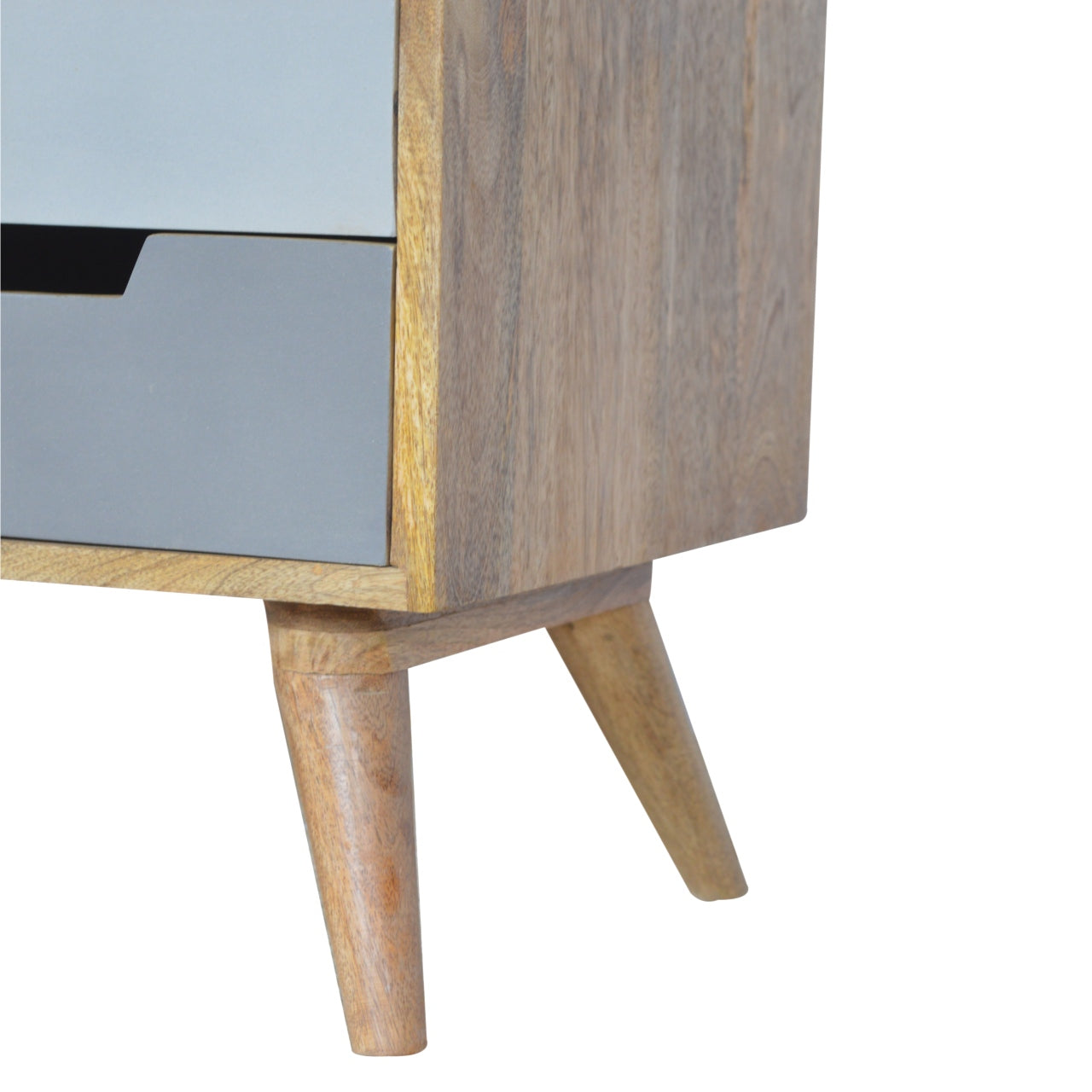 Solid Wood 4 Grey Hand painted Drawer TV Stand