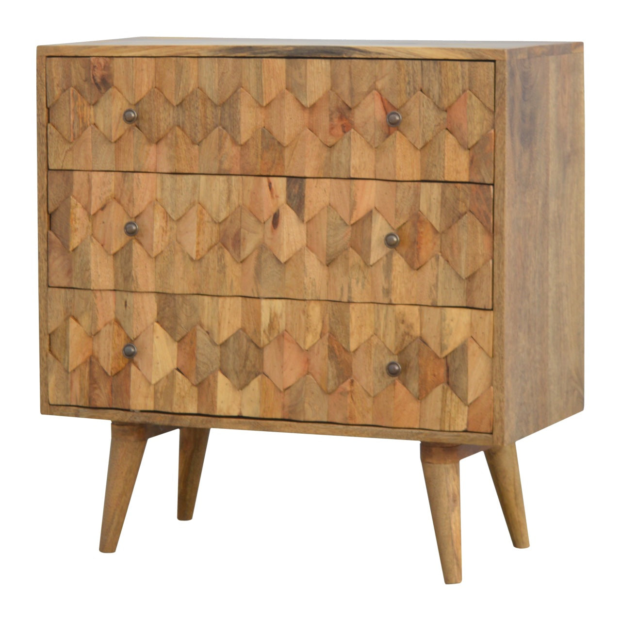 Solid Wood Pineapple Carved Chest