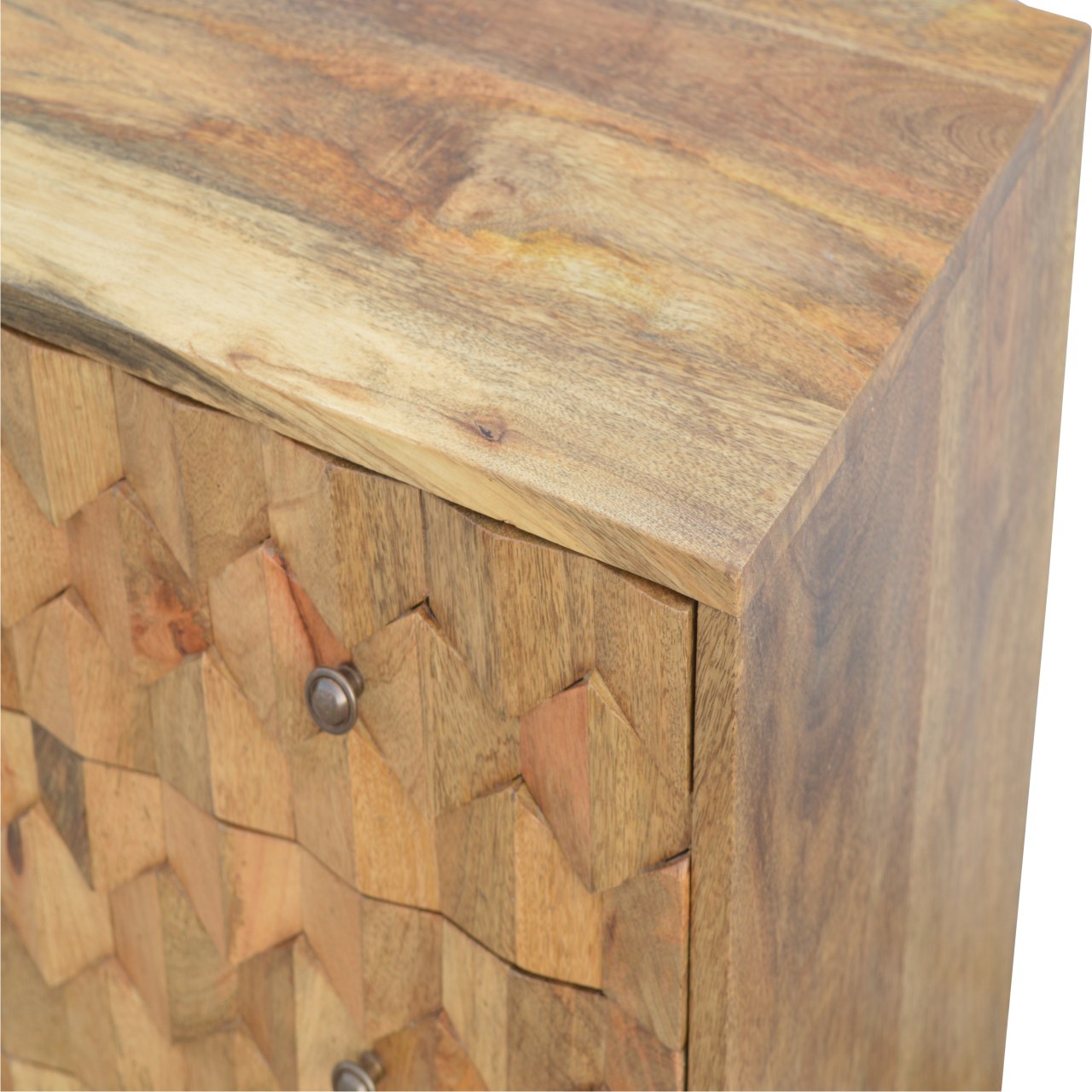 Solid Wood Pineapple Carved Chest