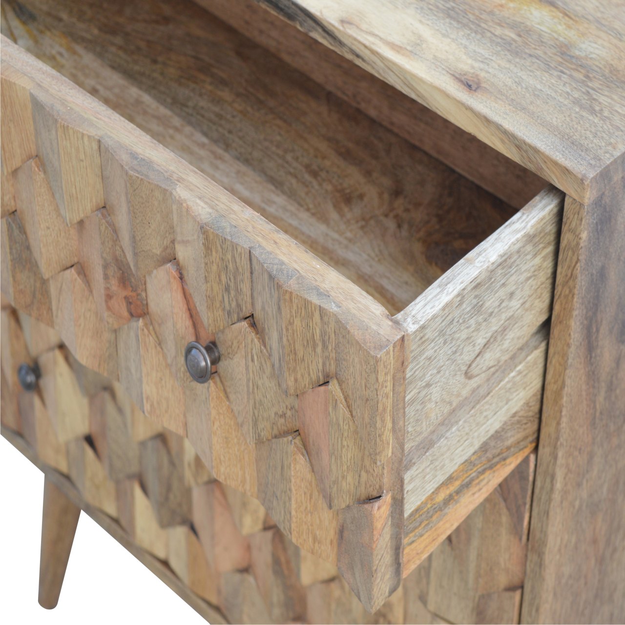 Solid Wood Pineapple Carved Chest