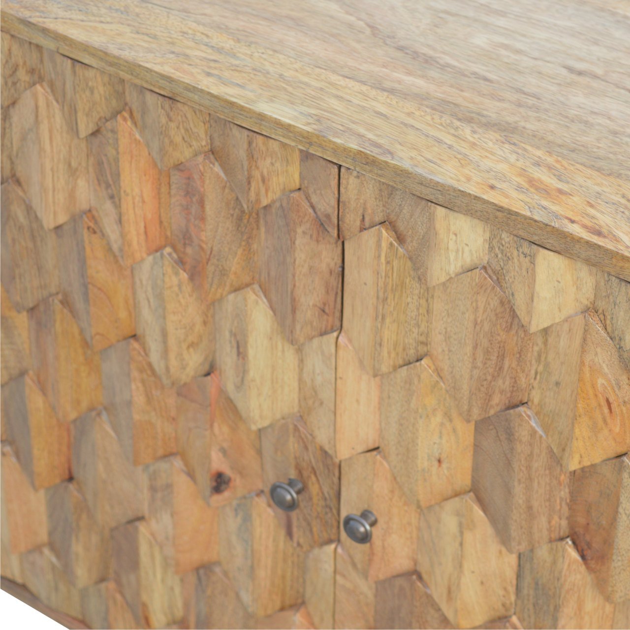 Solid Wood Pineapple Carved Cabinet