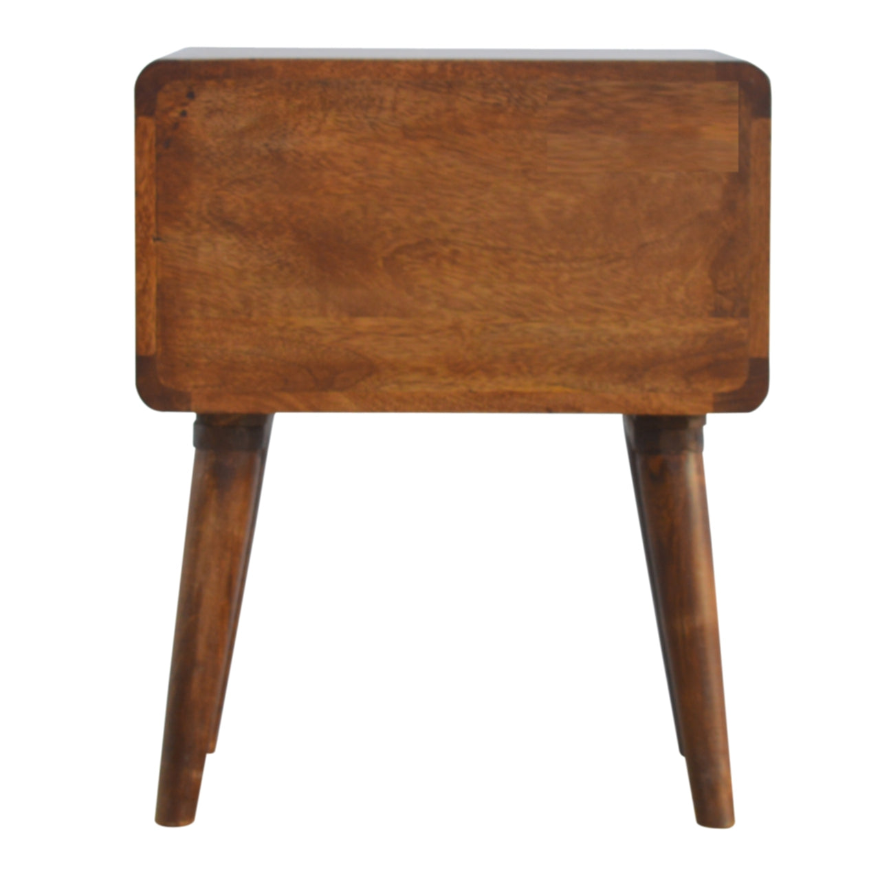 Solid Wood 2 Drawer Chestnut Bedside Table