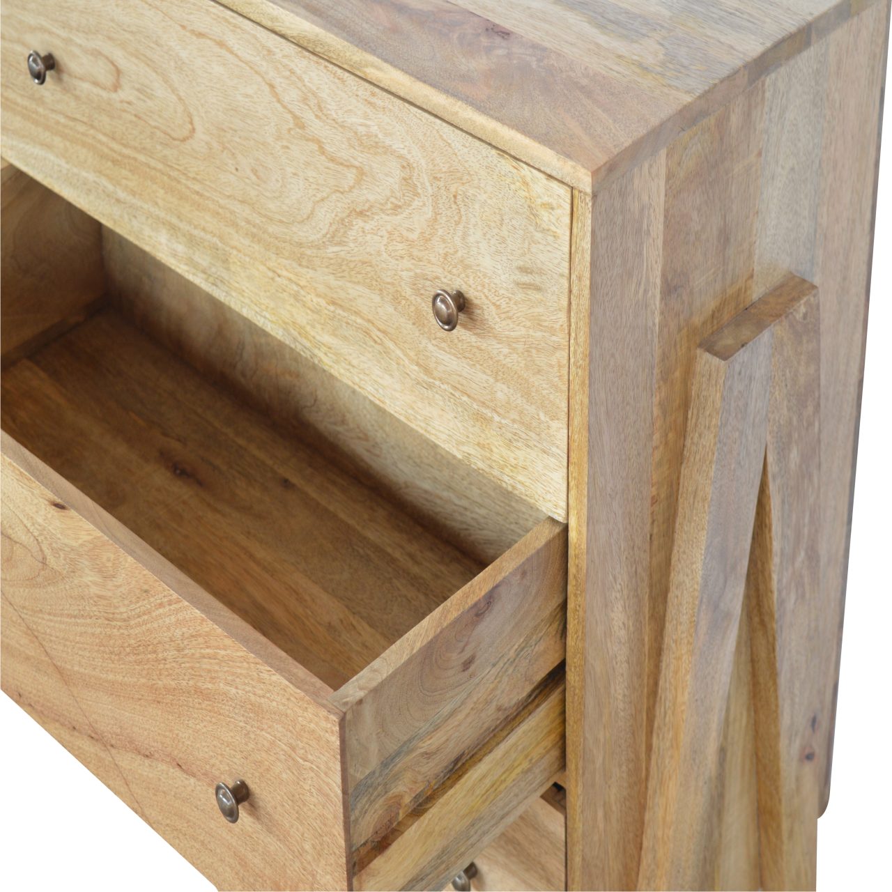 Solid Wood 3 Drawer Trestle Chest