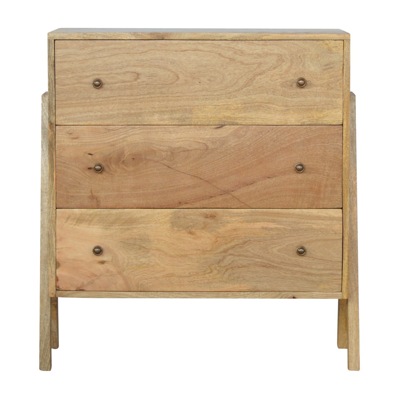 Solid Wood 3 Drawer Trestle Chest