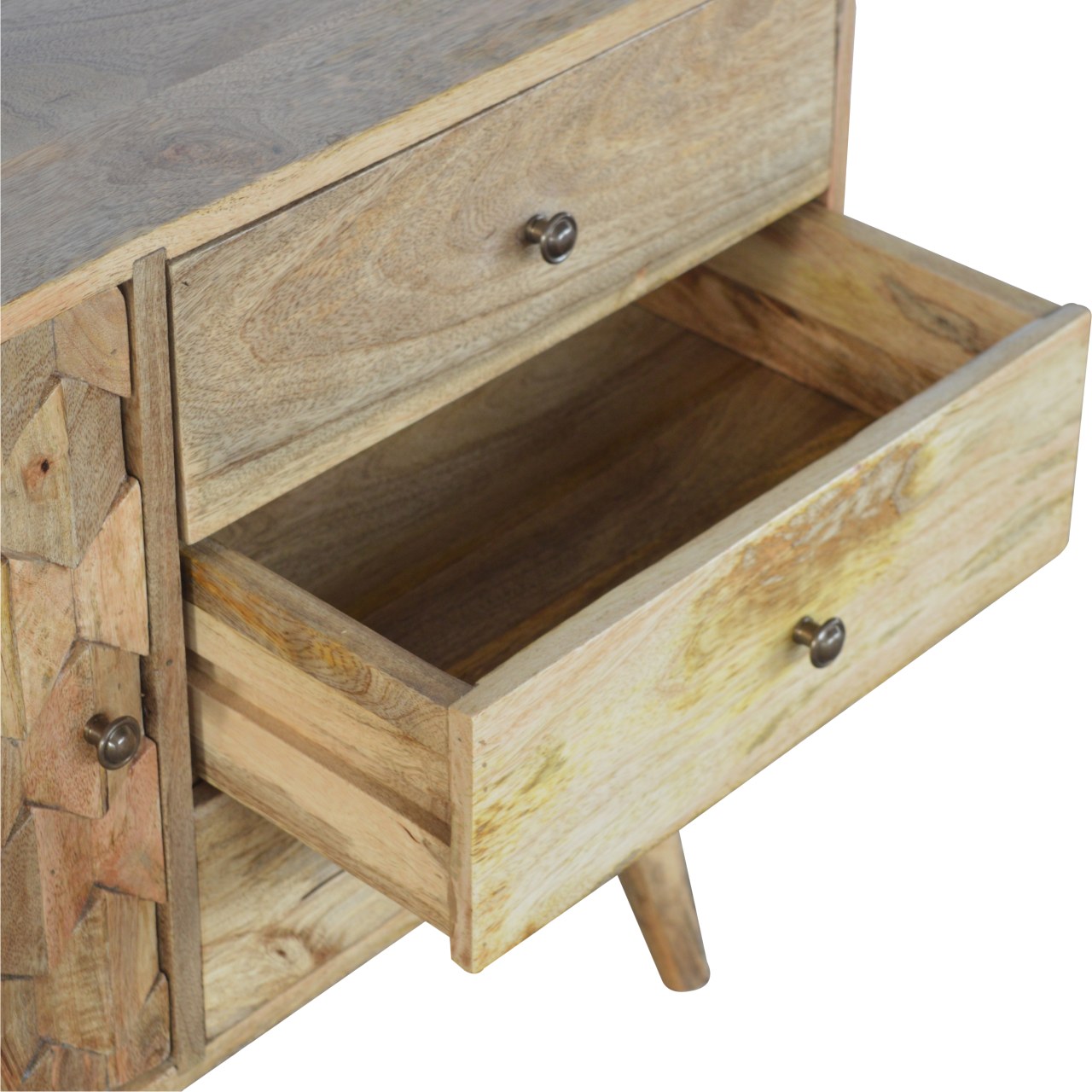 Solid Wood Pineapple Carved Sideboard