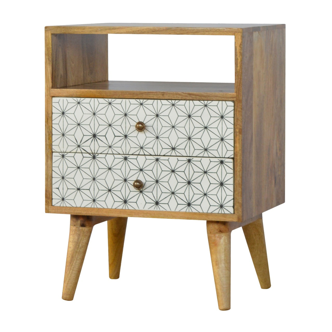 Solid Wood Prima Bedside with Open Slot