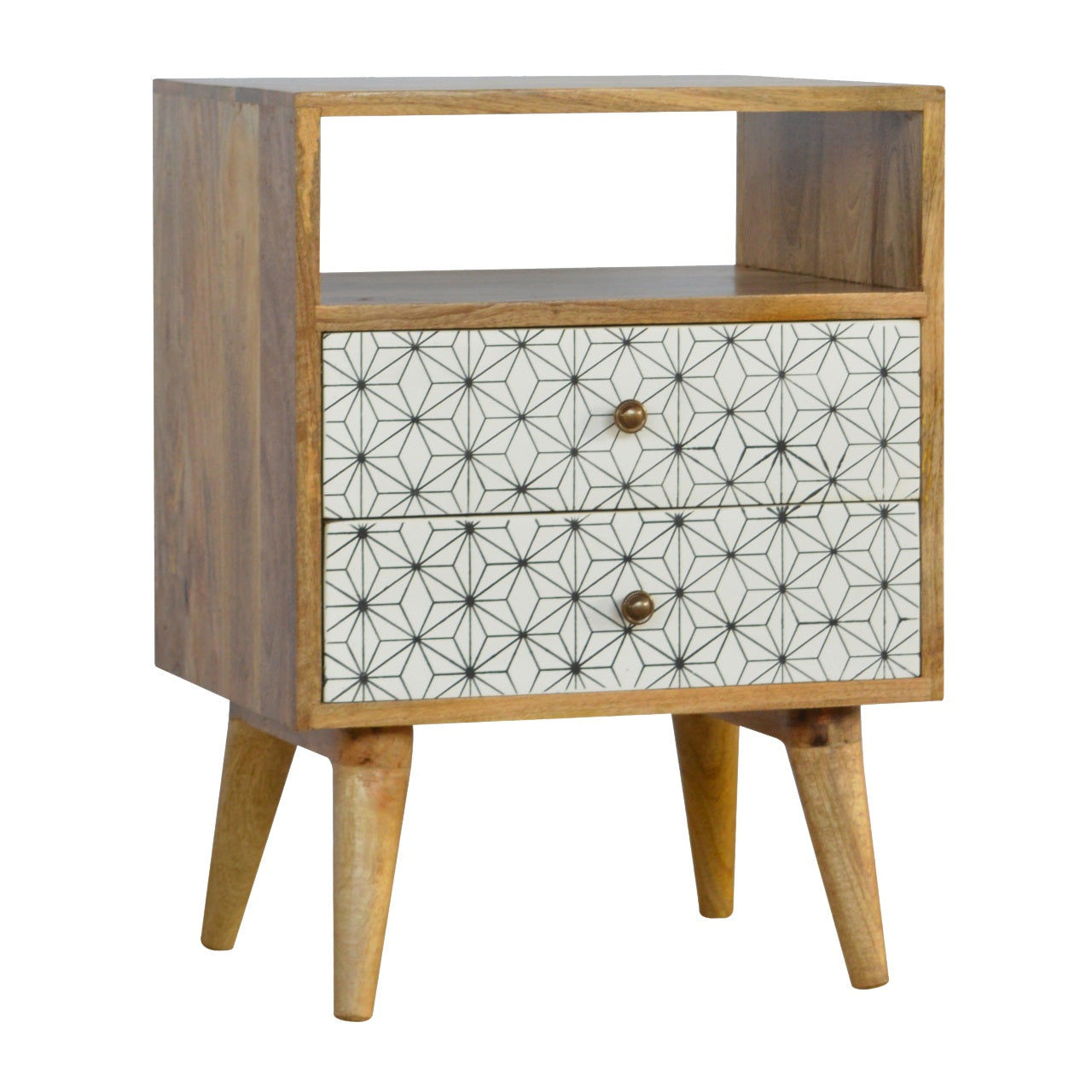 Solid Wood Prima Bedside with Open Slot