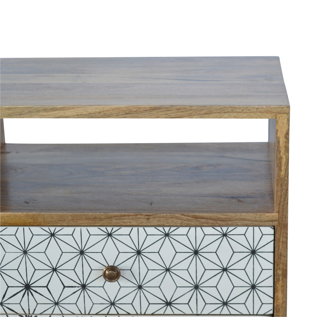 Solid Wood Prima Bedside with Open Slot