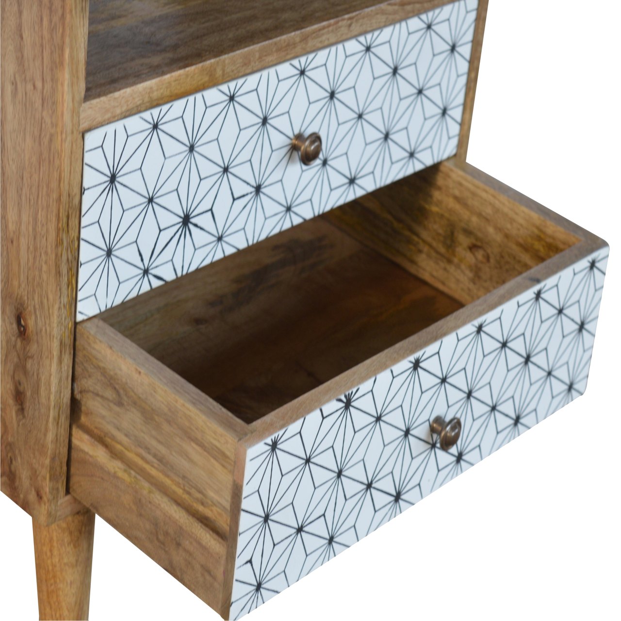 Solid Wood Prima Bedside with Open Slot