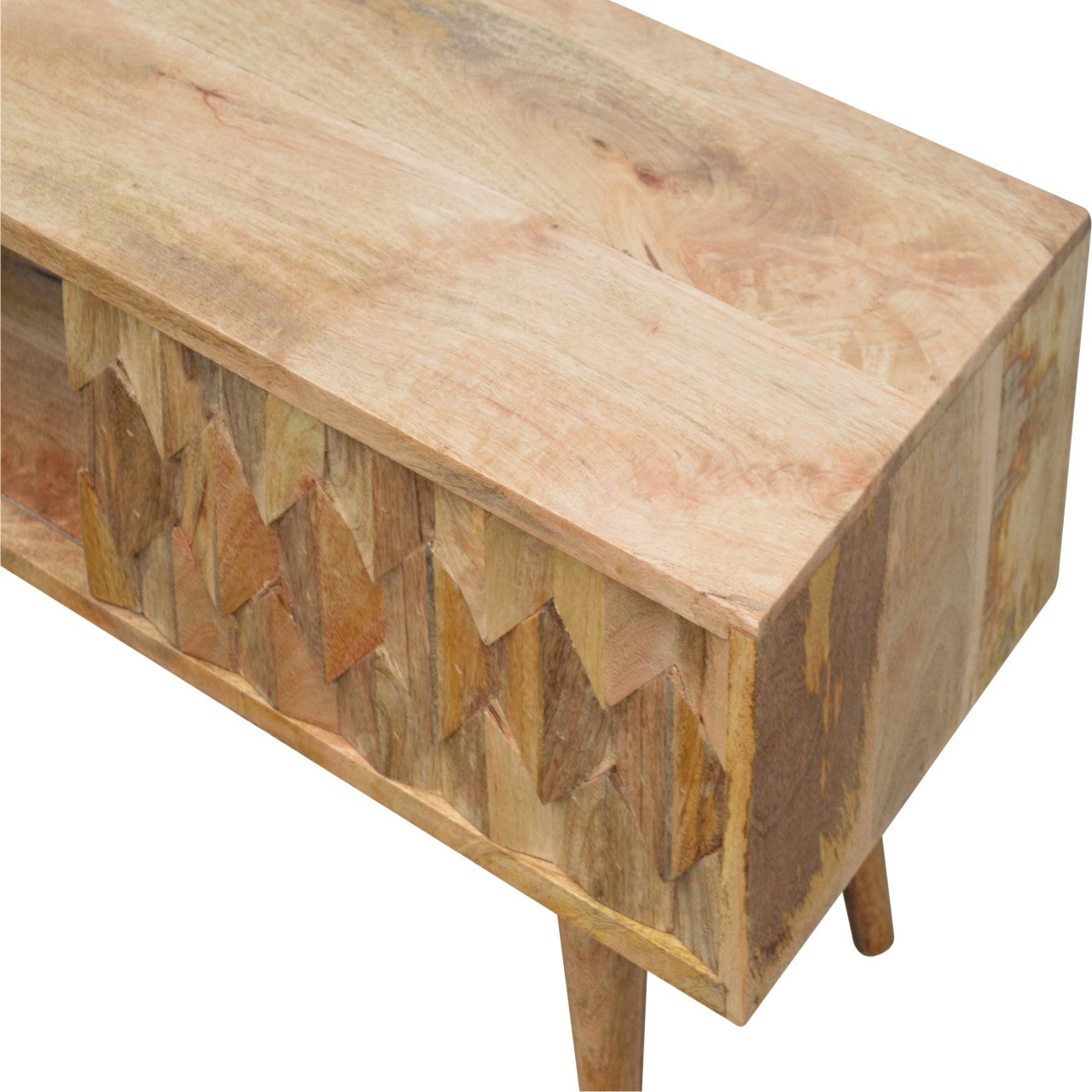pineapple carved tv stand with sliding door