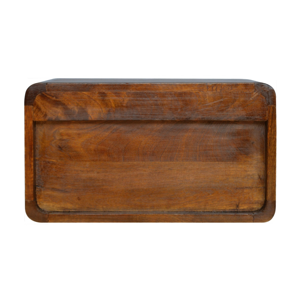 Solid Wood Curved Chestnut Floating Wall Mounted Bedside