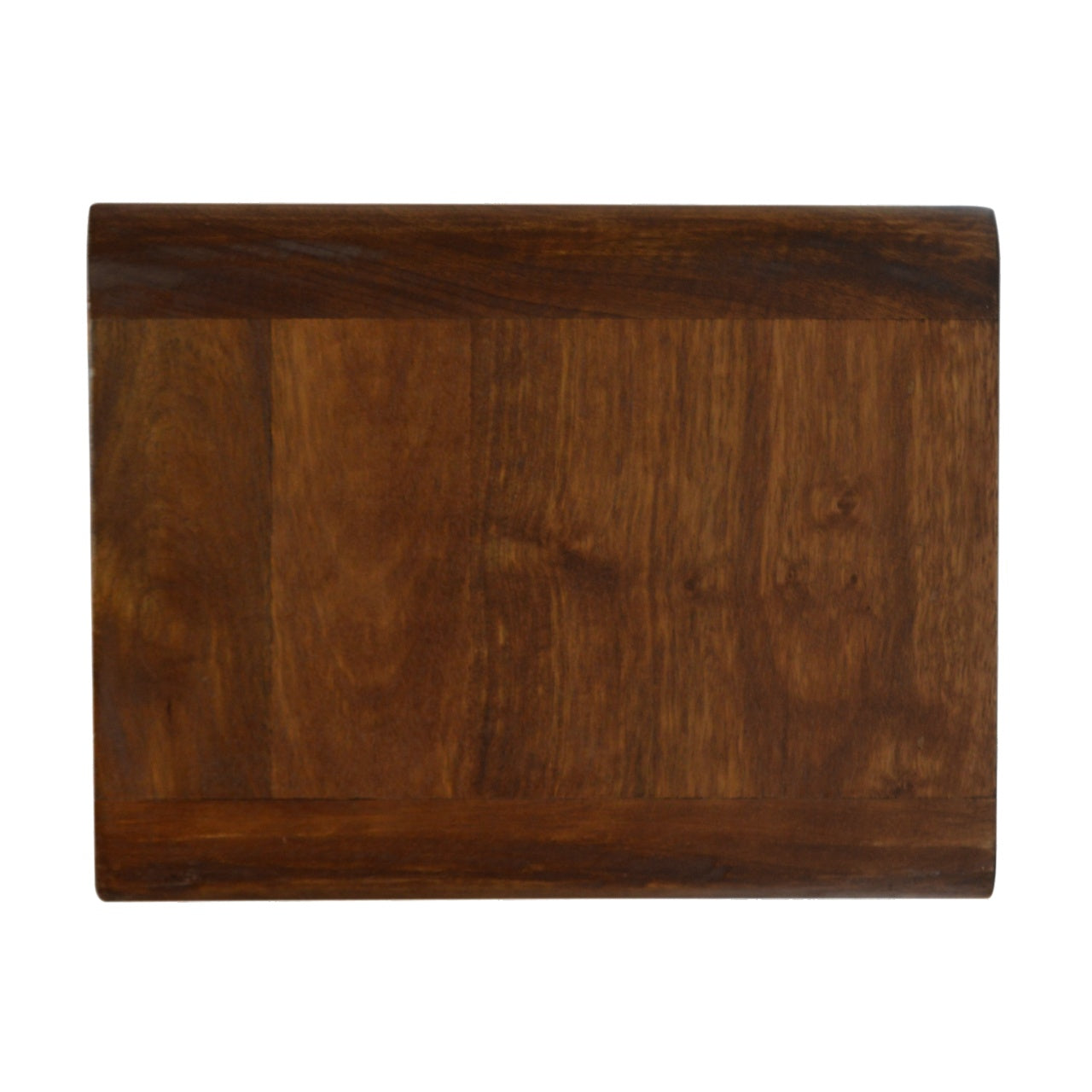 Solid Wood Curved Chestnut Floating Wall Mounted Bedside 1 Drawer