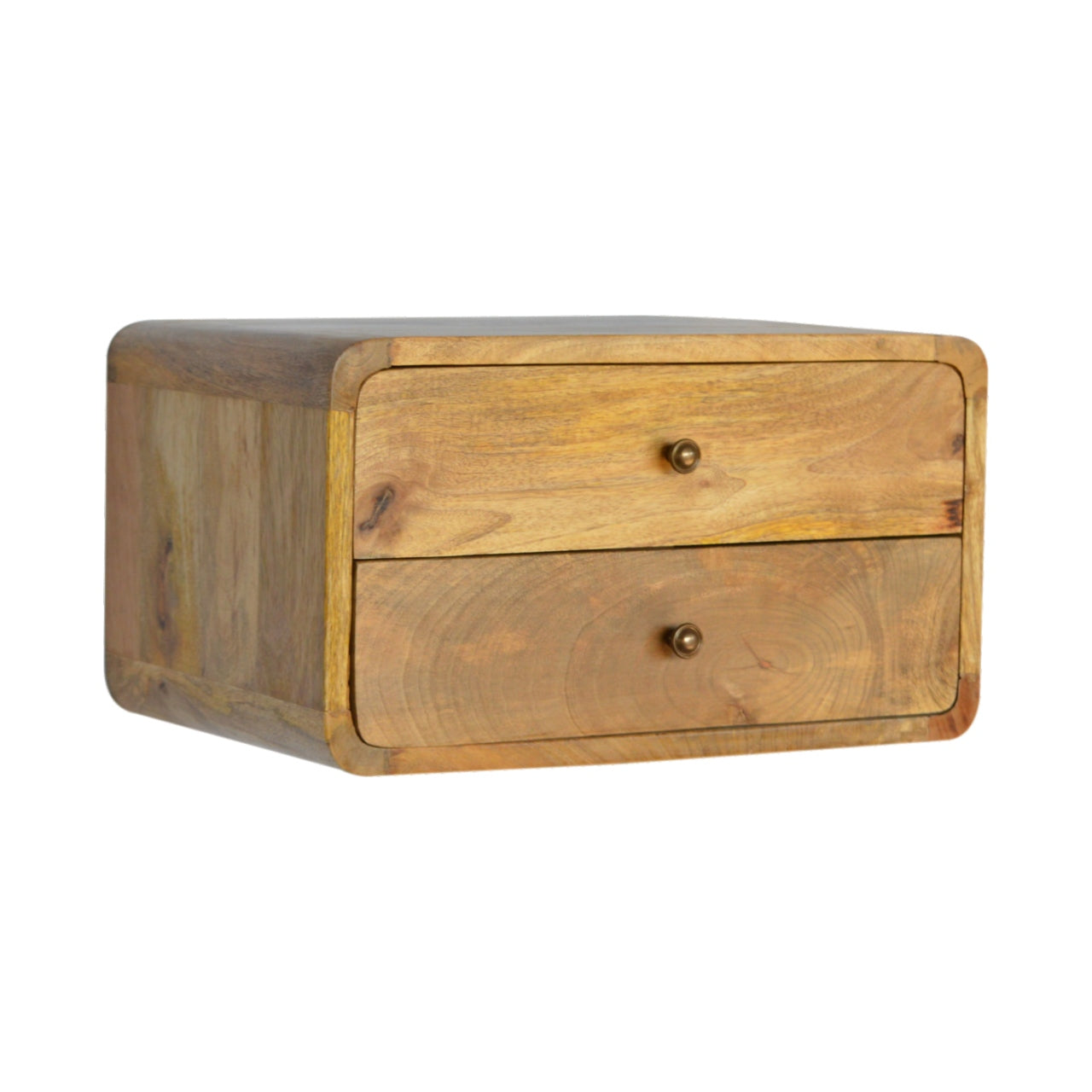 Solid Wood Light Oak Wall Mounted Bedside