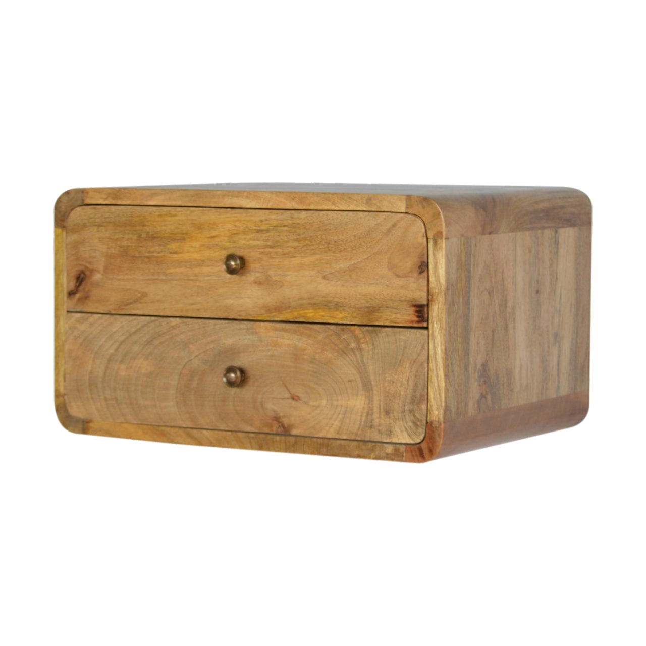 Solid Wood Light Oak Wall Mounted Bedside