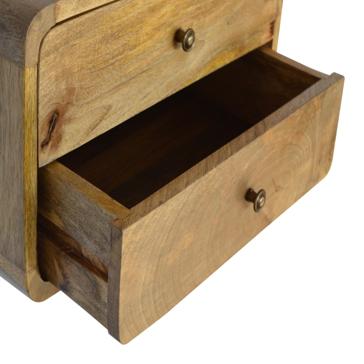Solid Wood Light Oak Wall Mounted Bedside