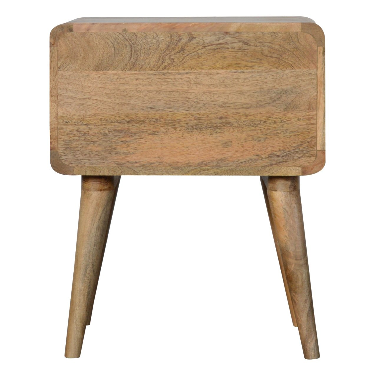scandinavian style 2 drawer bedside table in pale solid wood