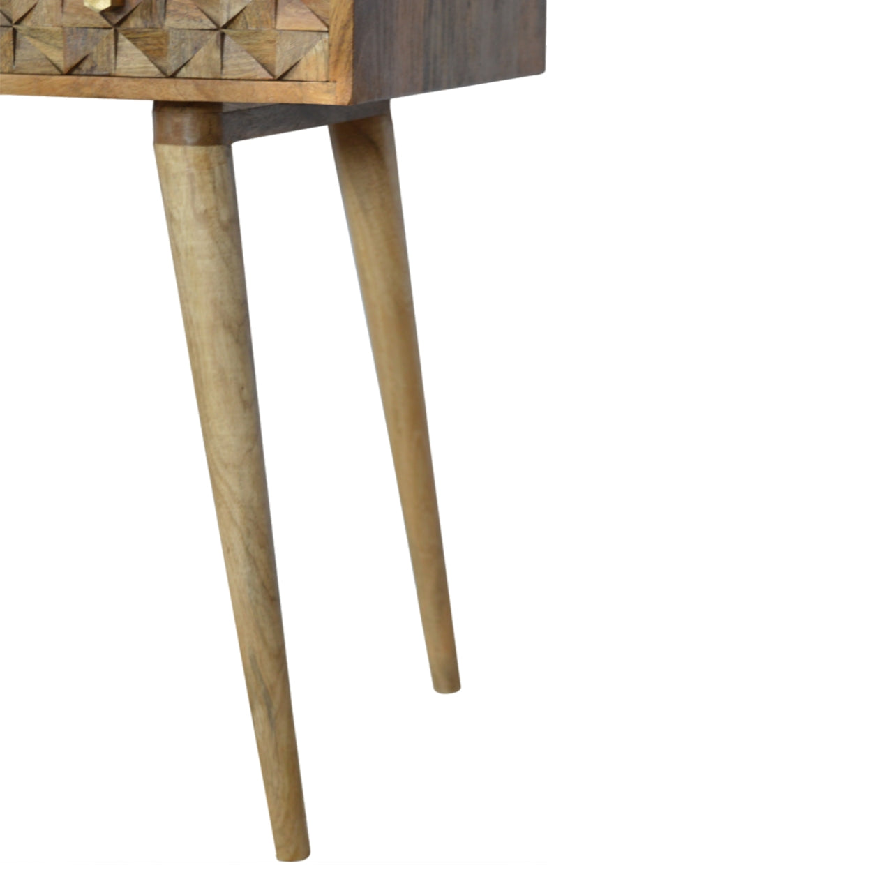 Solid Wood Diamond Carved Writing Desk