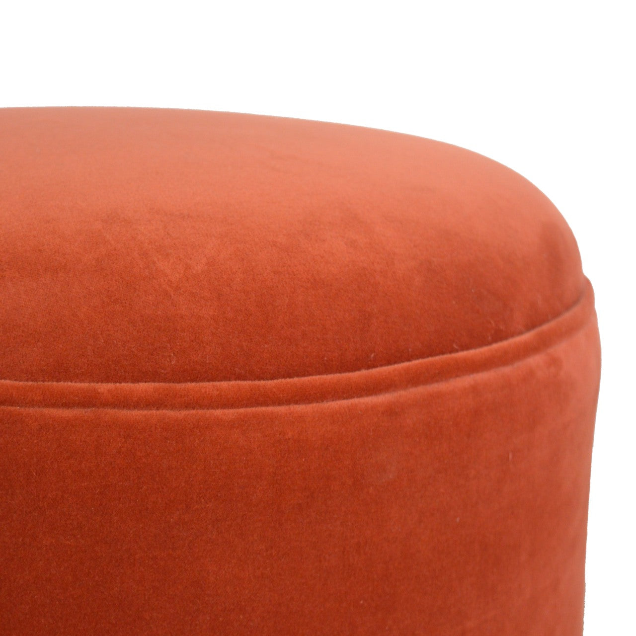 Solid Wood Brick Red Velvet Nordic Style Footstool