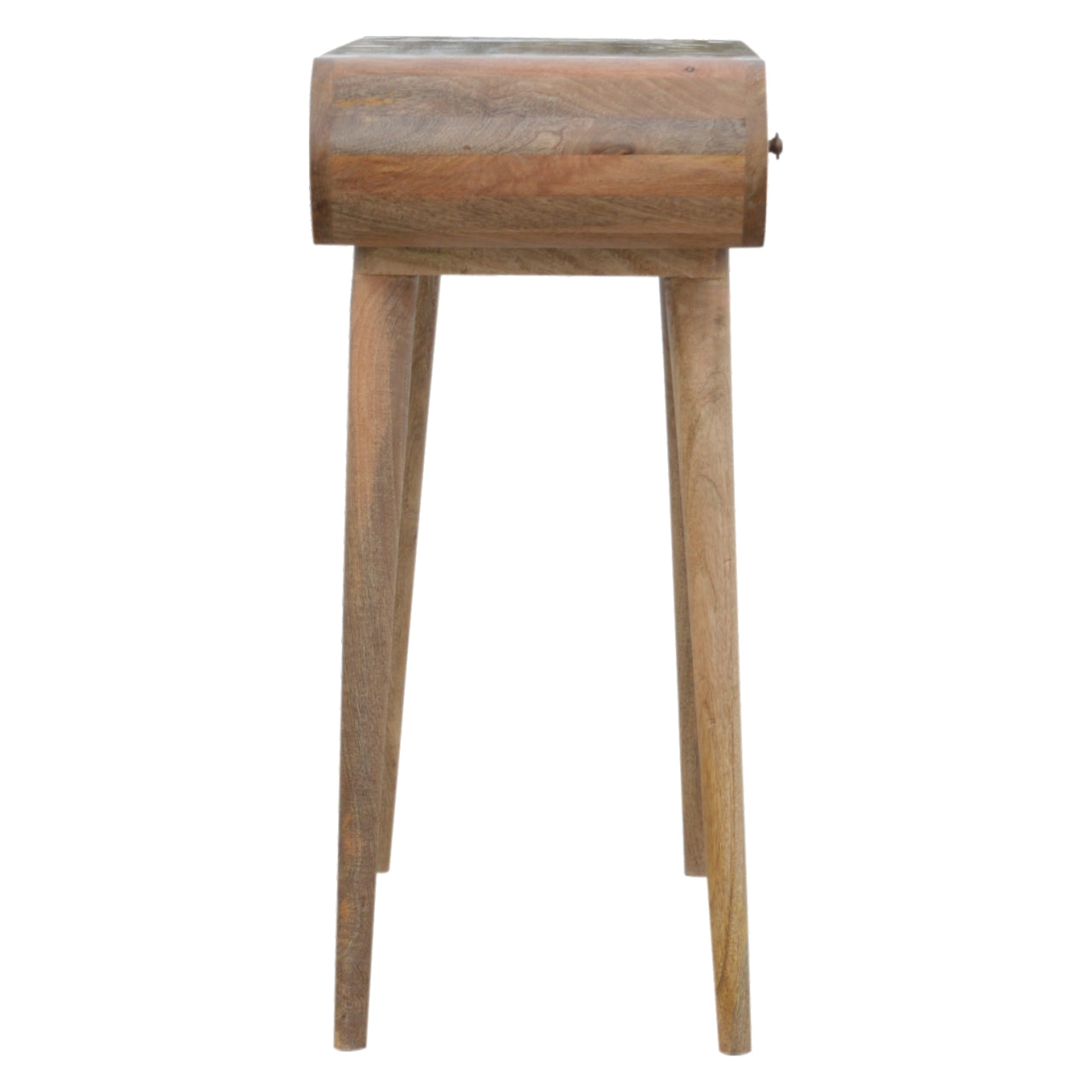 Solid Wood 2 Drawer Rounded Console Table