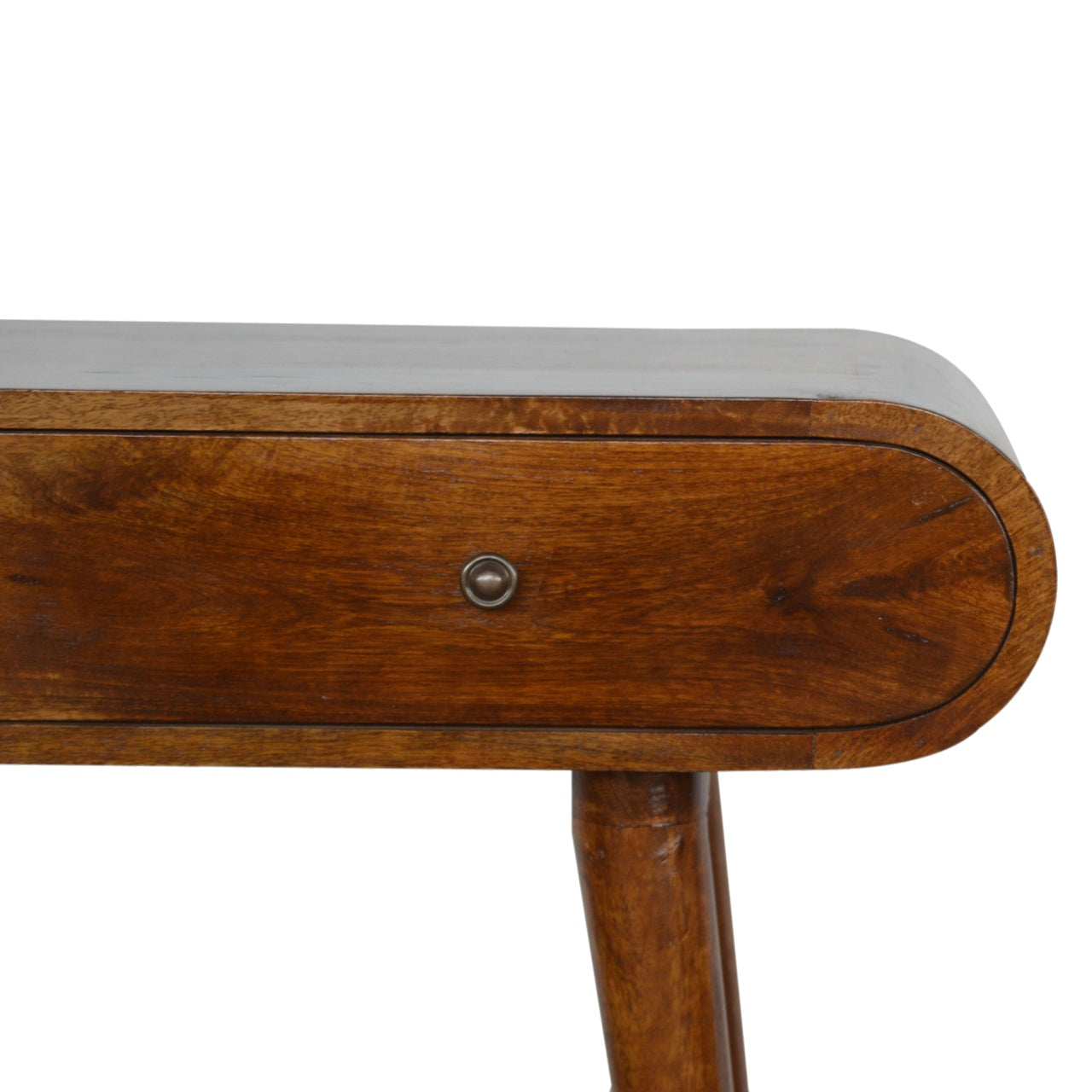 Solid Wood Chestnut Curved Edge Console Table