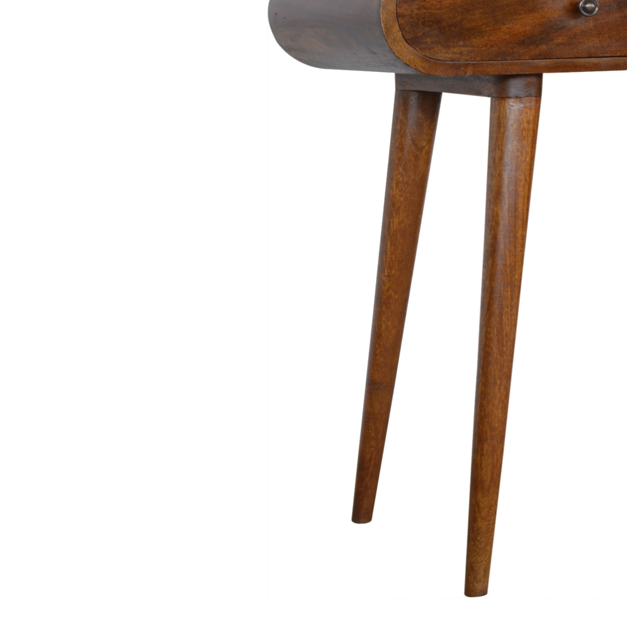 Solid Wood Chestnut Curved Edge Console Table