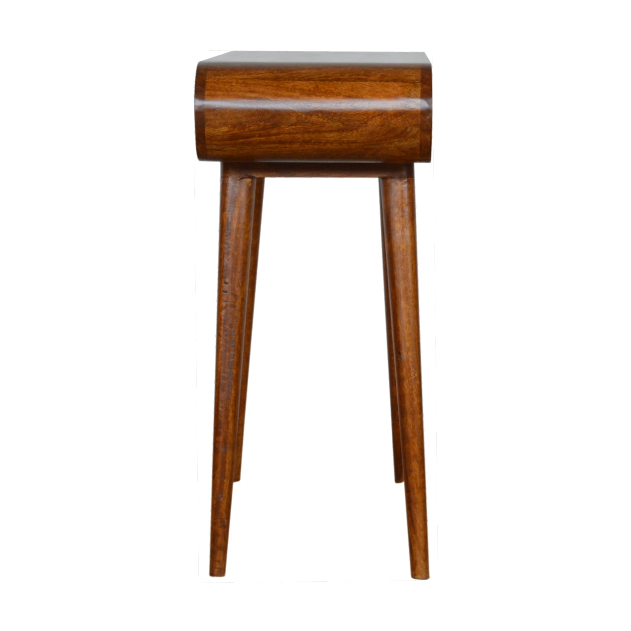 Solid Wood Chestnut Curved Edge Console Table
