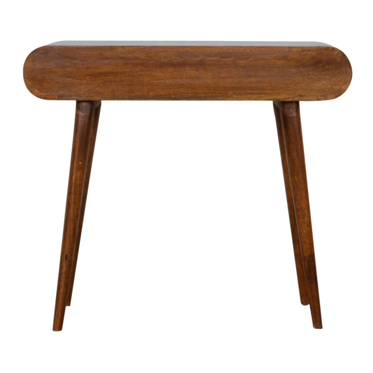 Solid Wood Chestnut Curved Edge Console Table