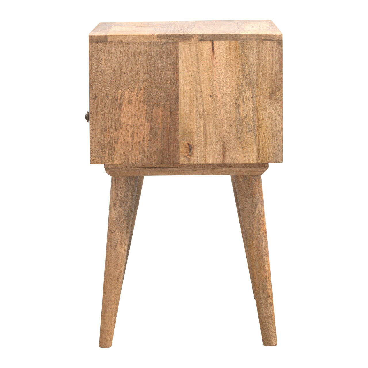 Solid Wood Nordic Style Bedside with Drawer & Shelf