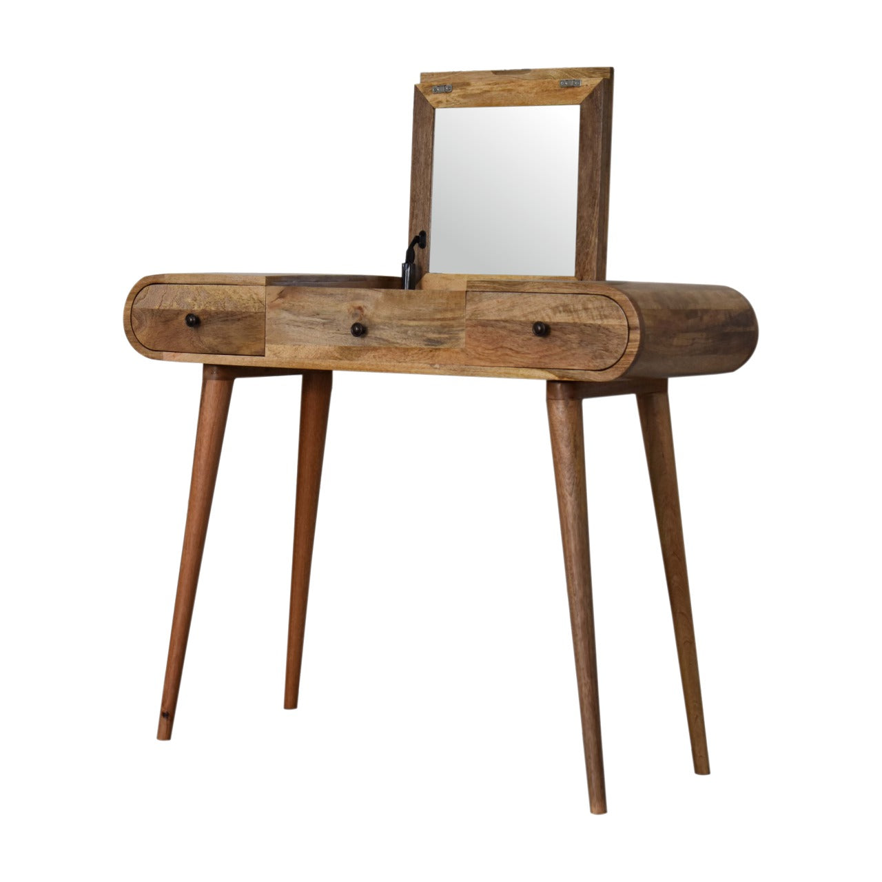 nordic dressing table with foldable mirror