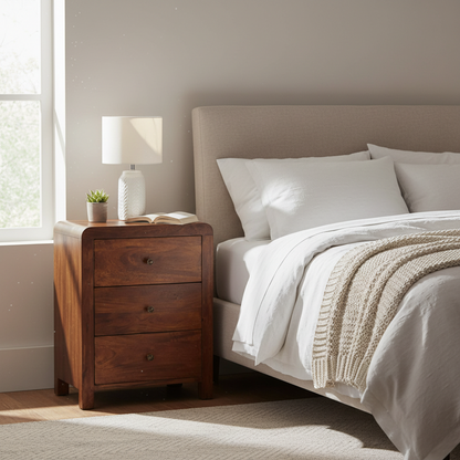Naya Chestnut Bedside Table