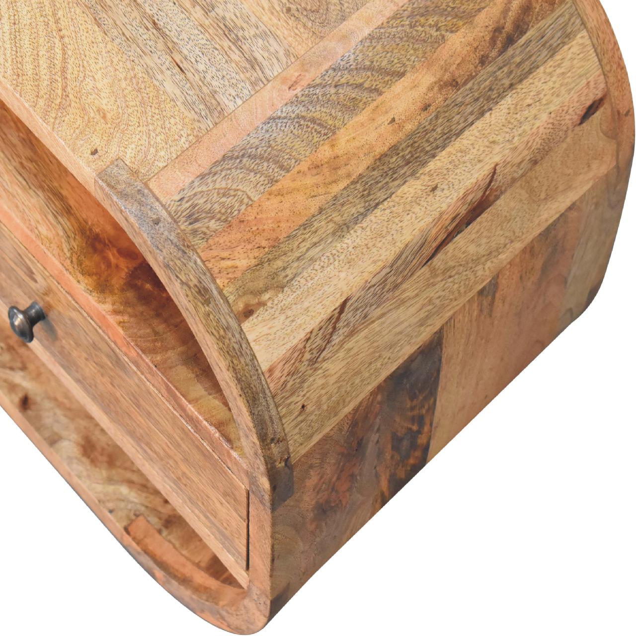 Curved Chestnut TV Stand