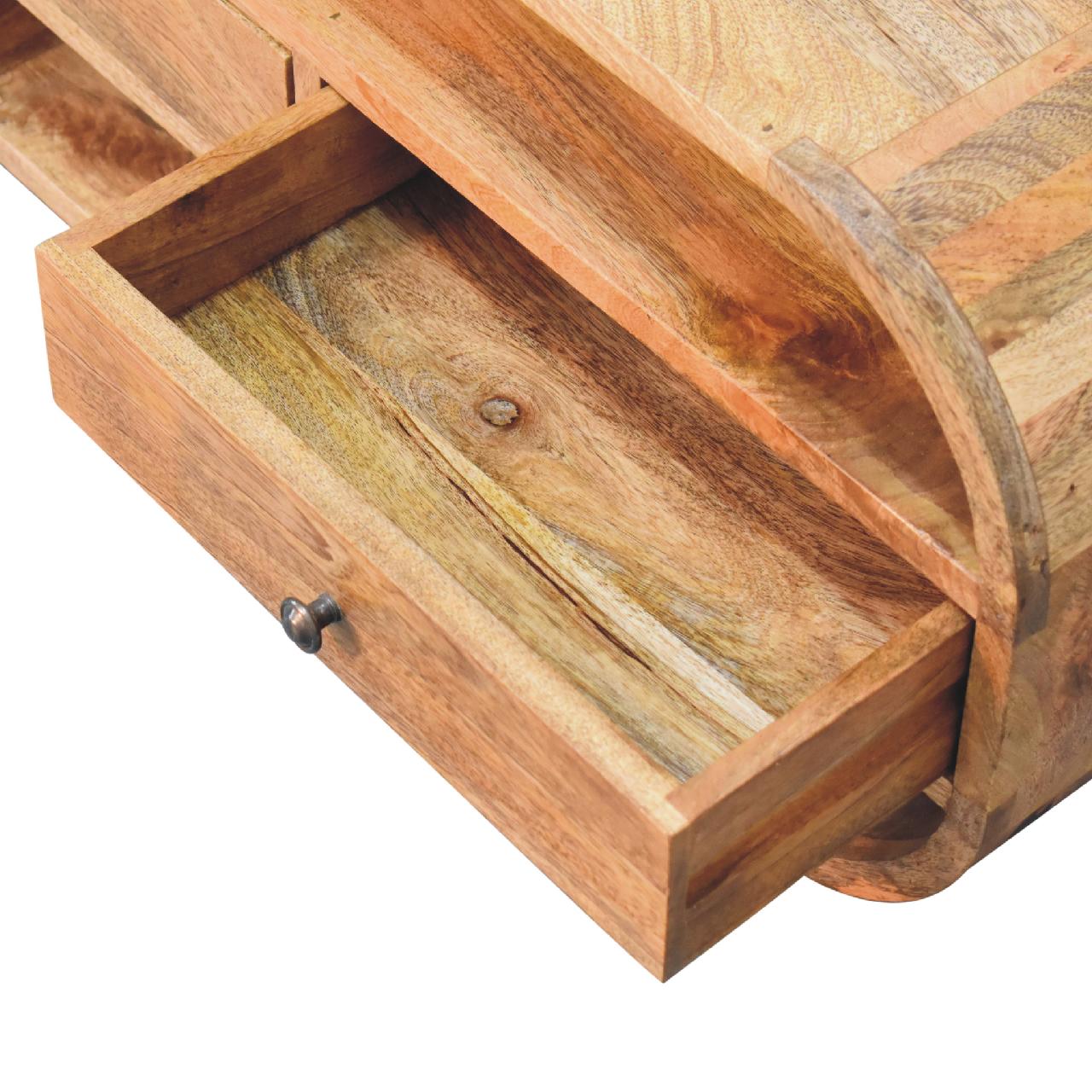 Curved Chestnut TV Stand