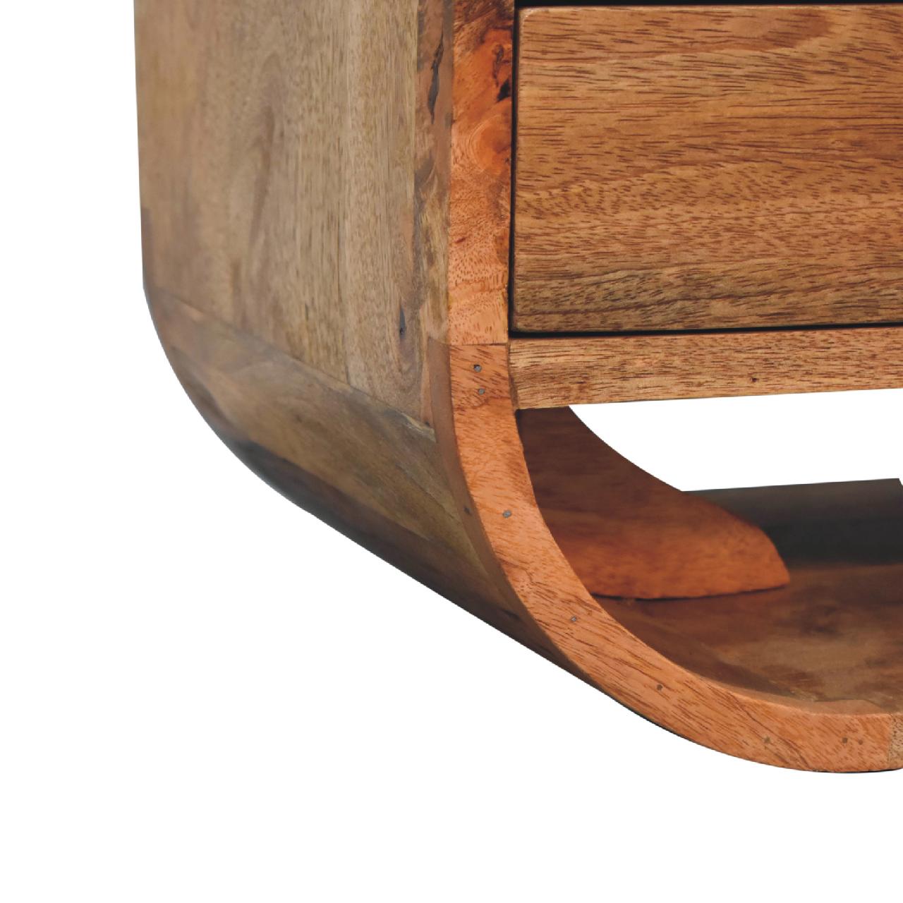 Curved Chestnut TV Stand