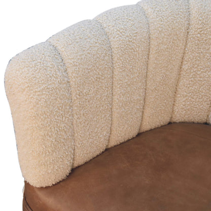 Boucle Cream Buffalo Armchair