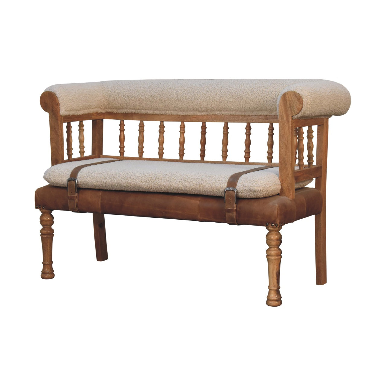 Boucle Hallway Bench