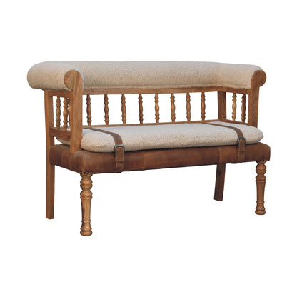 Boucle Hallway Bench