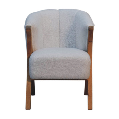 White Boucle Chair