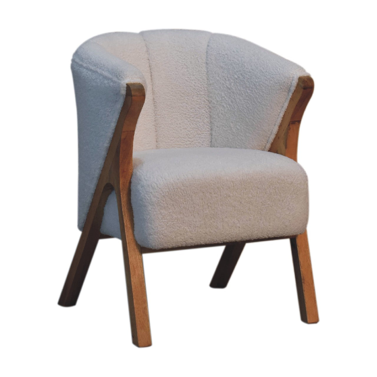 White Boucle Chair