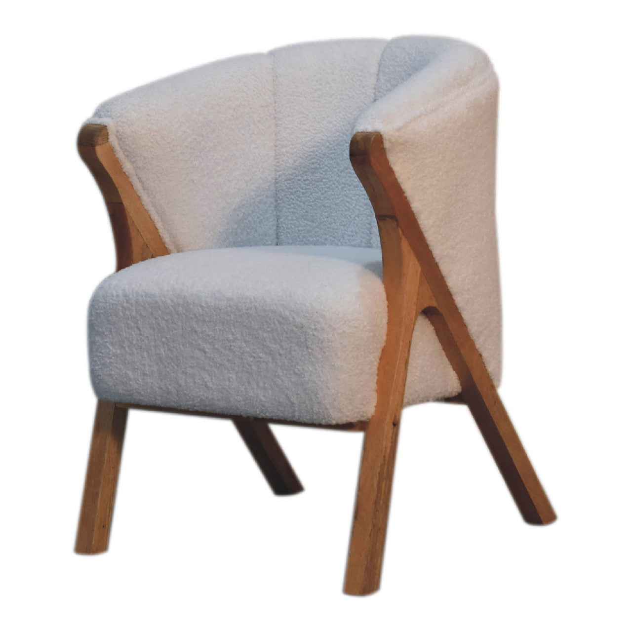 White Boucle Chair
