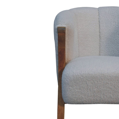White Boucle Chair