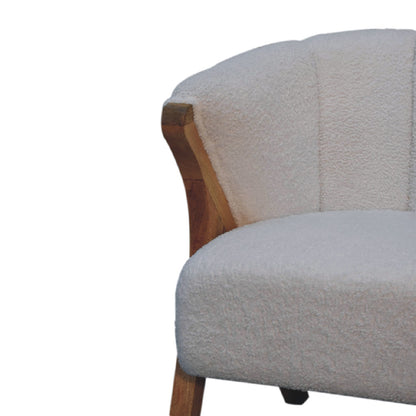 White Boucle Chair