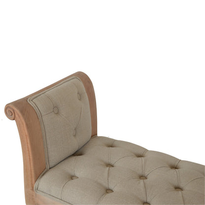 Solid Wood Carved French Style Bench