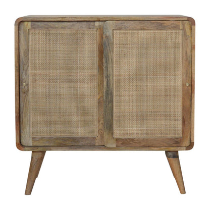 Solid Wood Woven Cabinet