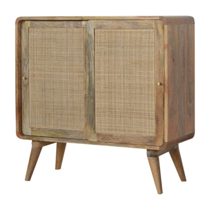 Solid Wood Woven Cabinet