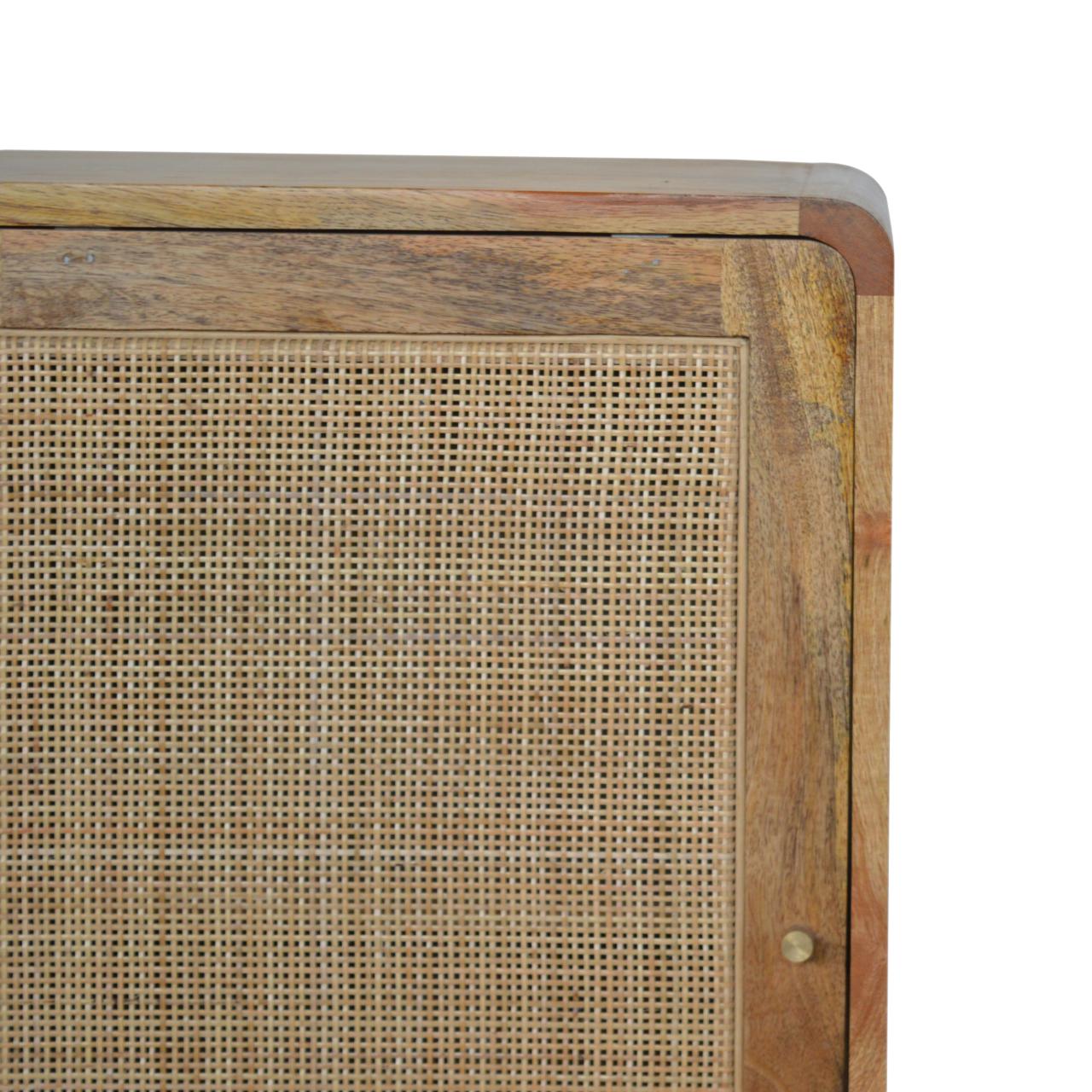 Solid Wood Woven Cabinet